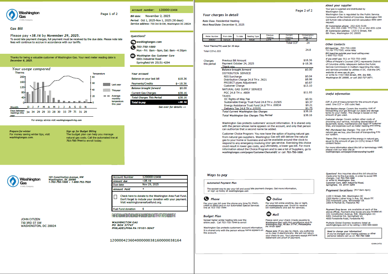  Minol USA business utility bill 